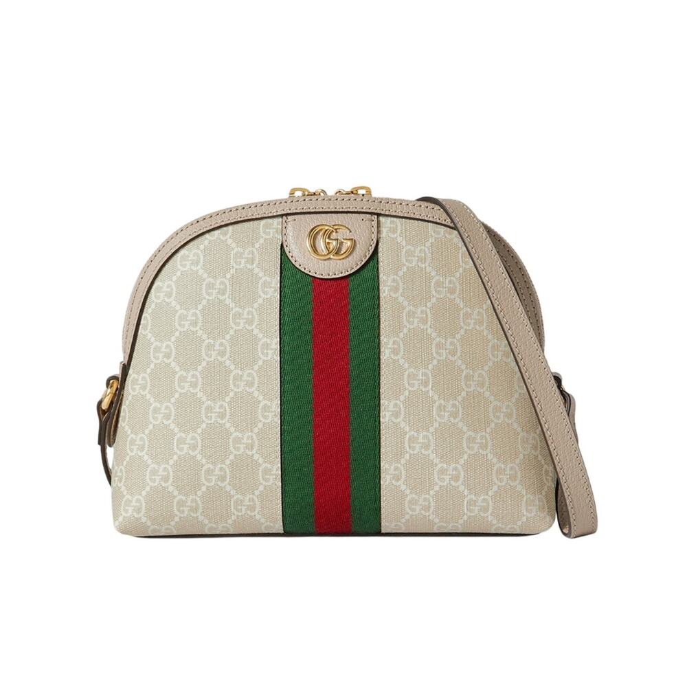 Gucci Textured Beige Ophidia Shoulder Bag